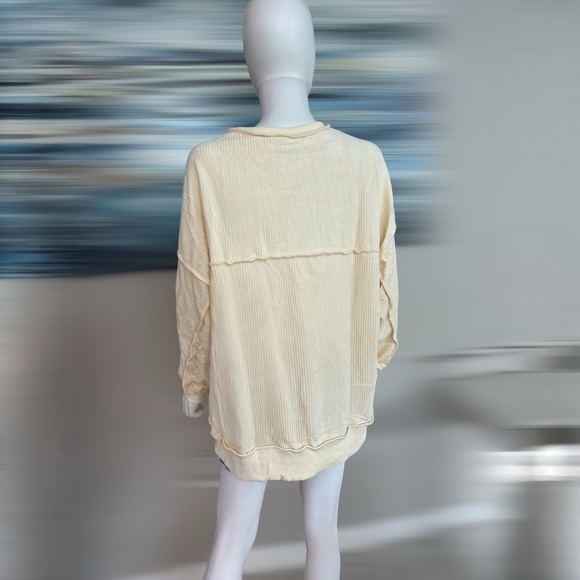 Peach love California oversized corduroy holiday pullover S M L - Picture 5 of 8